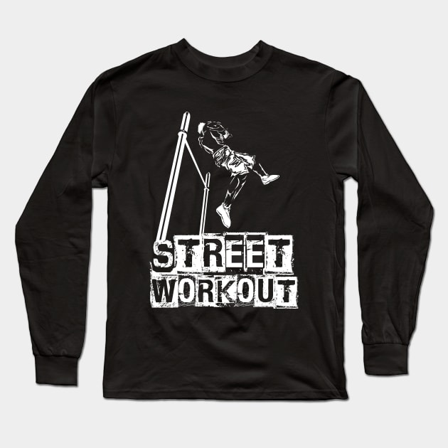 Street Workout- Muscle up-W Long Sleeve T-Shirt by Speevector